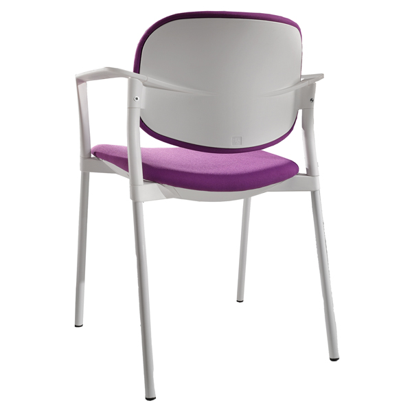 Poltroncina visitatore Step SPBSBR - con braccioli inclusi - prugna - Unisit