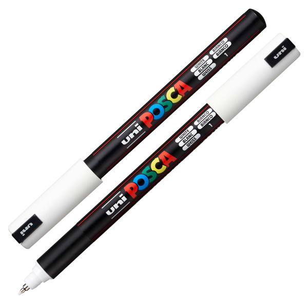 Marcatore Uni Posca PC1M - punta extra fine 0.7 mm - colori assortiti - Uni Mitsubishi - conf. 10 pezzi