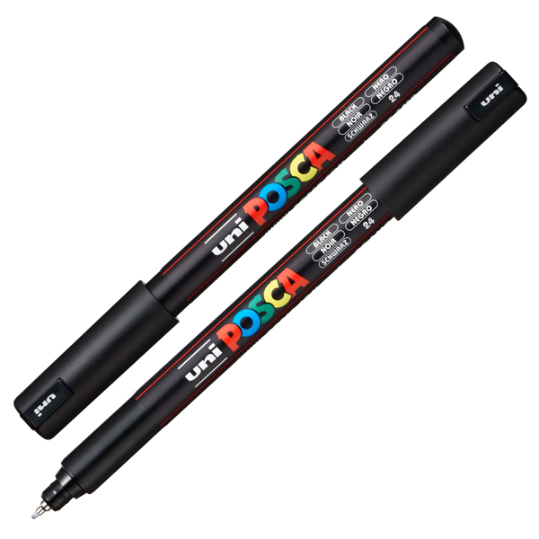 Marcatore Uni Posca PC1M - punta extra fine 0.7 mm - colori assortiti - Uni Mitsubishi - conf. 10 pezzi