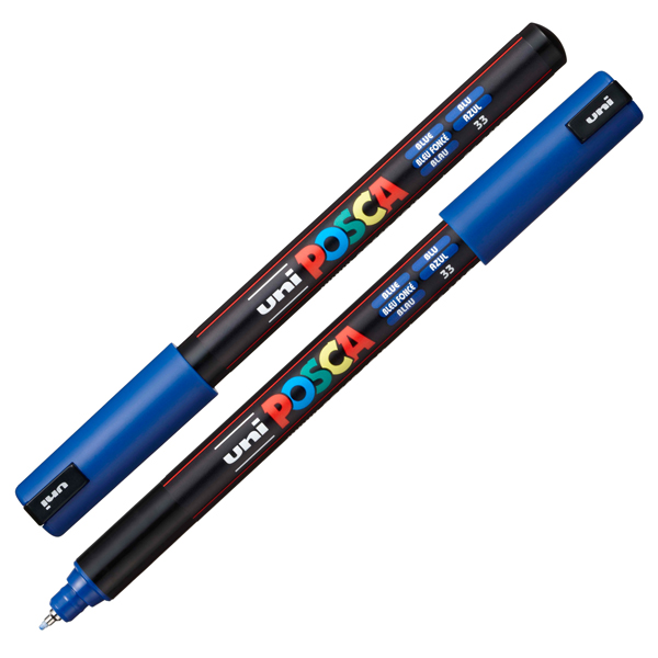 Marcatore Uni Posca PC1M - punta extra fine 0.7 mm - colori assortiti - Uni Mitsubishi - conf. 10 pezzi