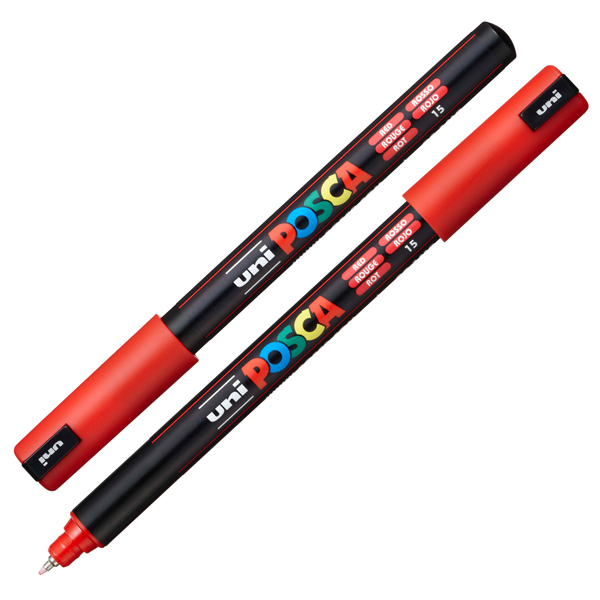 Marcatore Uni Posca PC1M - punta extra fine 0.7 mm - colori assortiti - Uni Mitsubishi - conf. 10 pezzi