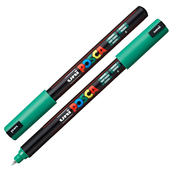 Marcatore Uni Posca PC1M - punta extra fine 0.7 mm - colori assortiti - Uni Mitsubishi - conf. 10 pezzi