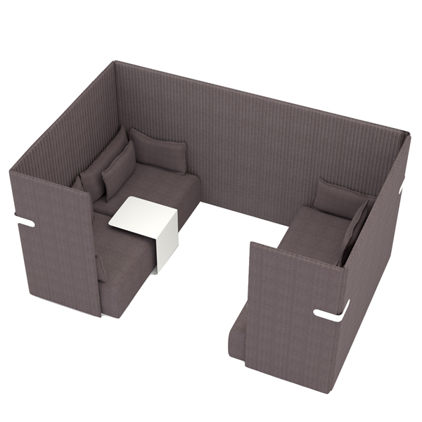 Divanetto Oasis OA2 - 2 posti - nero - Unisit