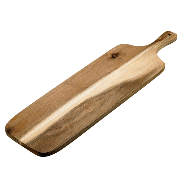 Tagliere con manico - 45 x 18 x 1,6 cm - legno di acacia - Leone