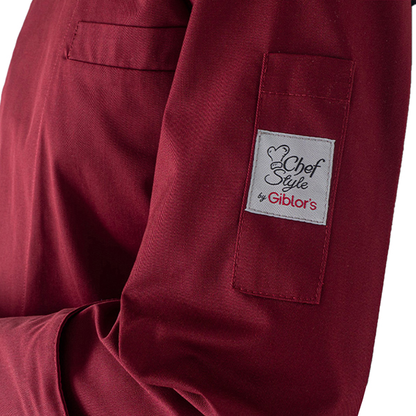 Giacca da cuoco Raul - a manica lunga - taglia XL - bordeaux - Giblor's