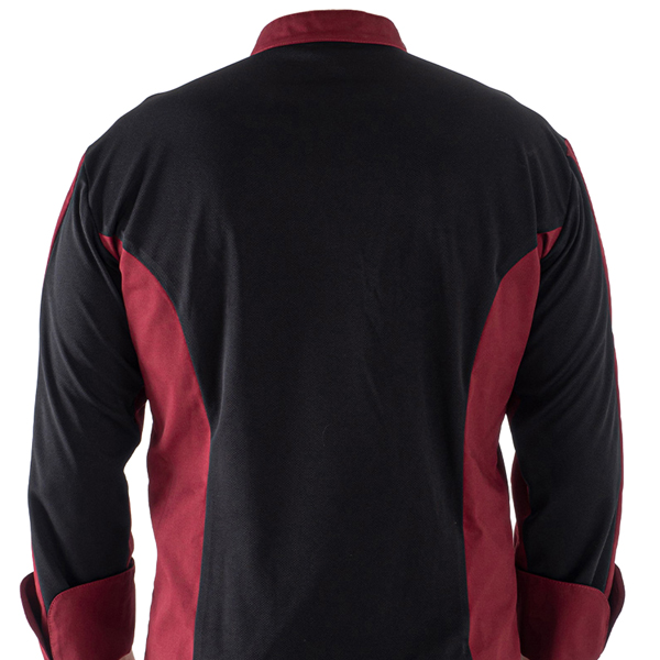 Giacca da cuoco Raul - a manica lunga - taglia XL - bordeaux - Giblor's