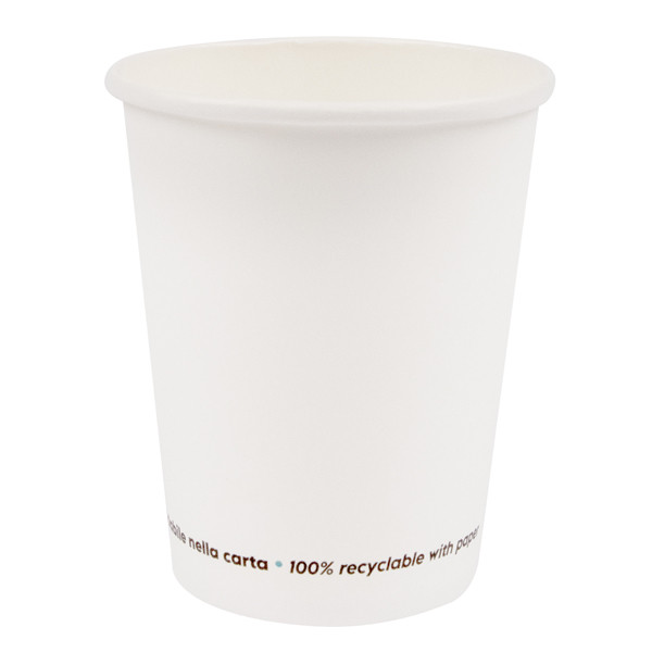 Bicchiere in carta - 250 ml - bianco - Signor Bio - conf. 50 pezzi