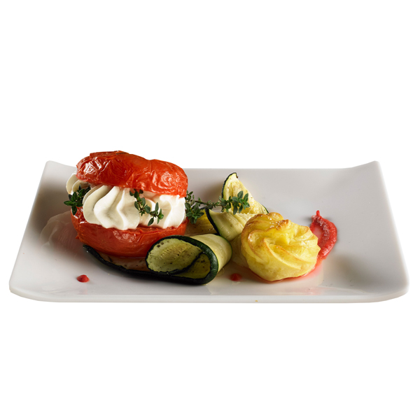 Piatto rettangolare - 28,6 x 18 x 2,8 cm - melamina - bianco - Leone