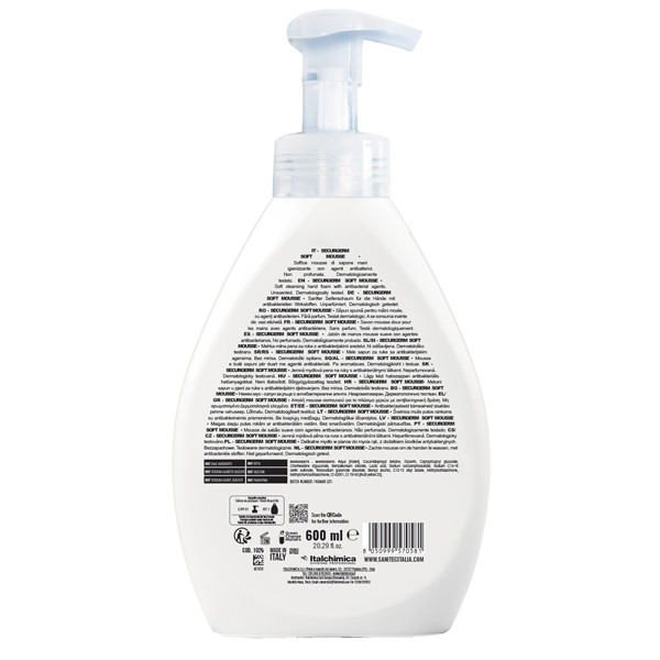 Sapone in mousse Securgerm - con antibatterico - dispenser 600 ml - Sanitec