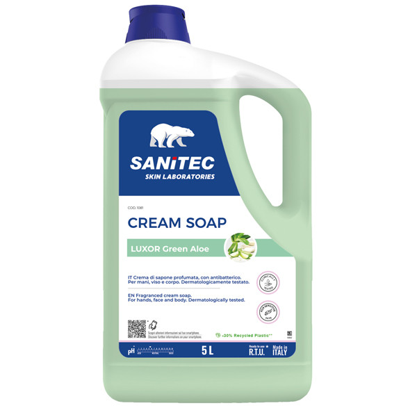 Crema di sapone Luxor Green - tanica 5 L - aloe verde - Sanitec