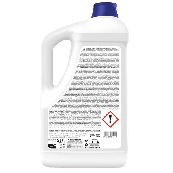 Detergente pavimento Igienic Floor - 5 L - menta/limone - Sanitec