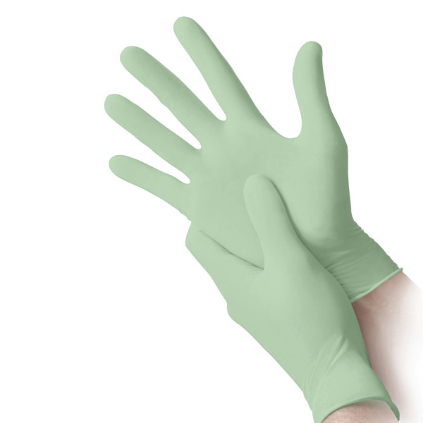 Guanti in nitrile bio - tg L - verde pastello - Reflexx - conf. 100 pezzi