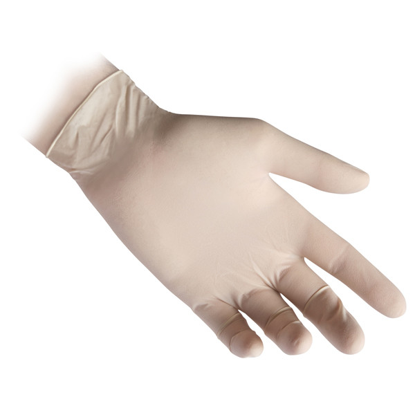 Guanti in lattice R46 - s/polvere - tg M - bianco - Reflexx - conf. 100 pezzi