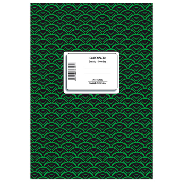 Registro scadenzario spiralato Gennaio/Dicembre - 10 pagine per mese - 24 x 17 cm - 2016N1363 - Data Ufficio