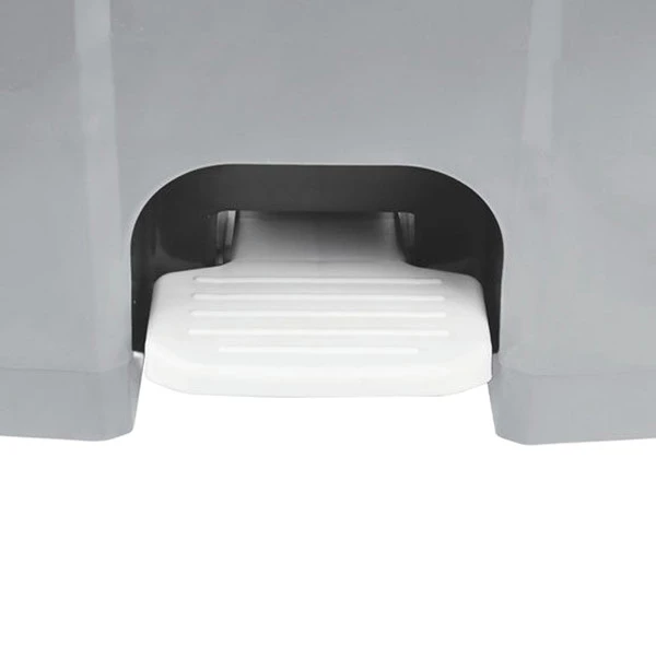 Contenitore mobile Ecoconti - a pedale - 80 L - plastica riciclata - grigio - Medial