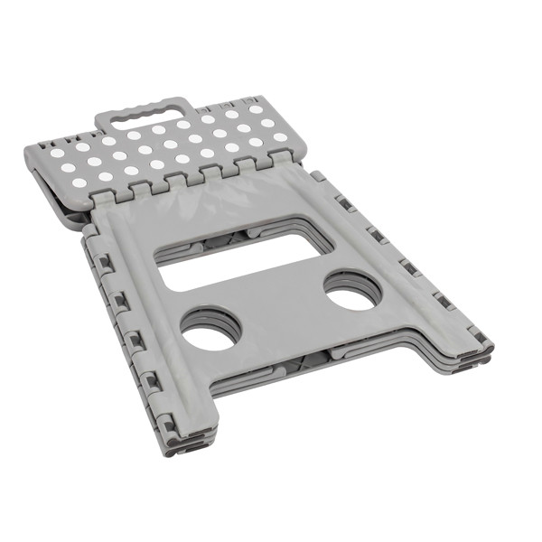 Sgabello alto Clic Clac - 30 x 22 x 32 cm - grigio - King Collection