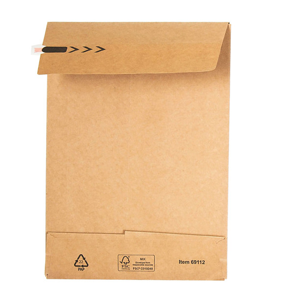 Sacchetti a fondo quadro E-Green - C3 - 35 x 45 x 12 + 10 cm - carta kraft - avana - Bong Packaging - conf. 200 pezzi