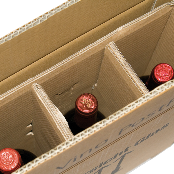 Scatola Wine Pack - per 3 bottiglie - 30,5 x 10,8 x 36,8 cm - Bong Packaging - conf. 10 pezzi