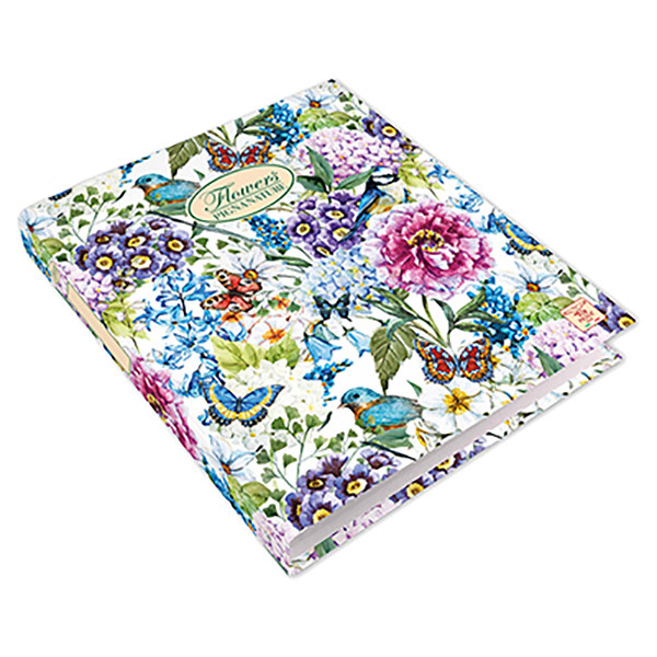 Raccoglitore Nature Flowers - A5 - 4 anelli da 30mm - dorso 3 cm - Pigna