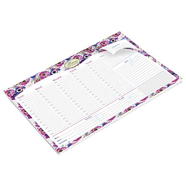 Desk planner Nature Flowers - da scrivania - 42 x 29,5 cm - Pigna