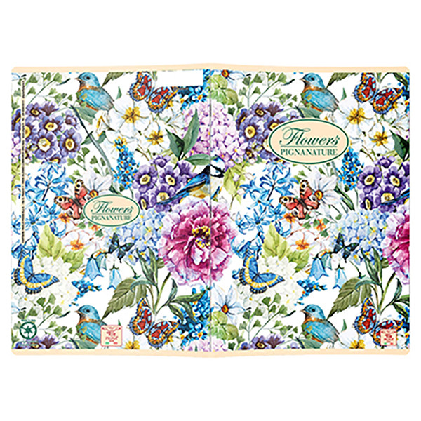 Quaderno Nature Flowers - A5 - 1 rigo - 42 fogli - 80 gr - Pigna