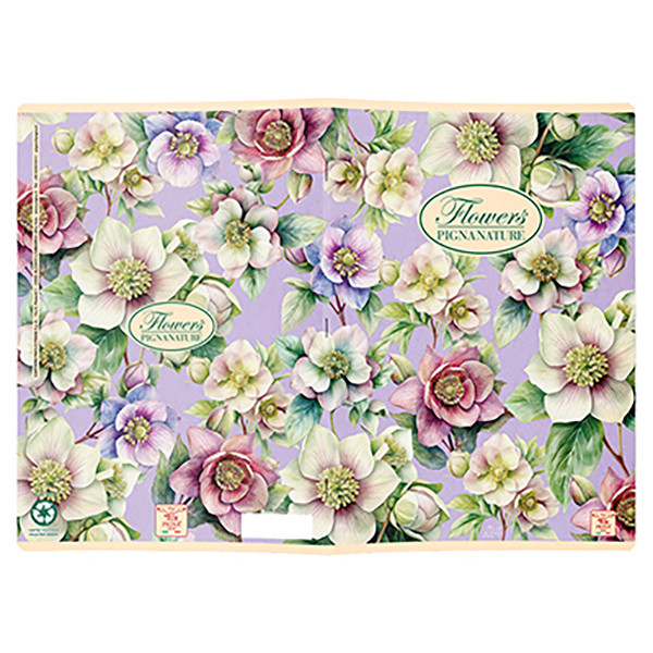 Quaderno Nature Flowers - A5 - 5 mm - 42 fogli - 80 gr - Pigna