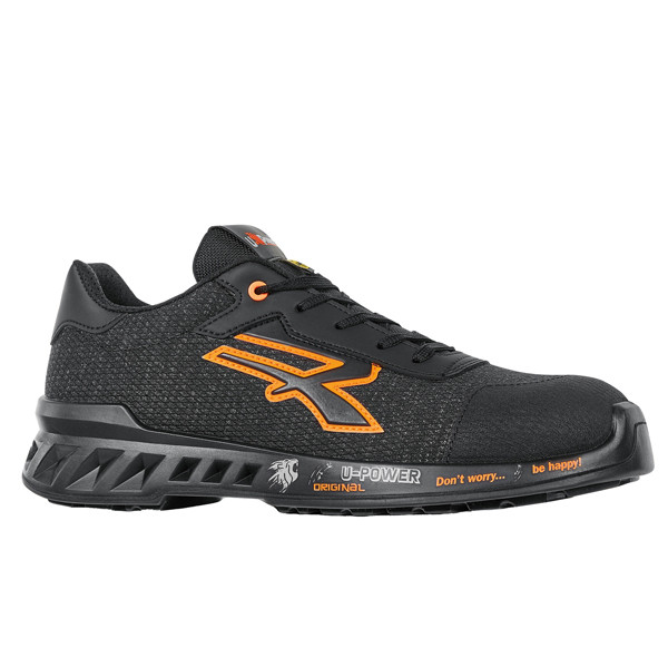 Calzatura di sicurezza Bruce - S1PS FO SR ESD - numero 39 - nero/arancione - U-Power