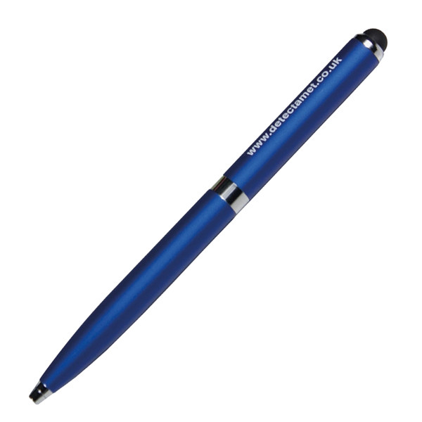 Penna detectabile retrattile 2 in 1 - per iphone ipad e tablet - 13,5 cm - PP - blu