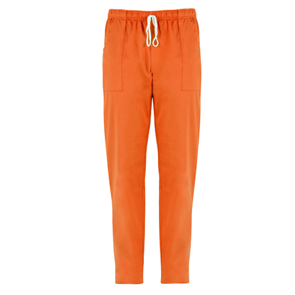 Pantalone Pitagora - unisex - 100 cotone - taglia L - arancio - Giblor's