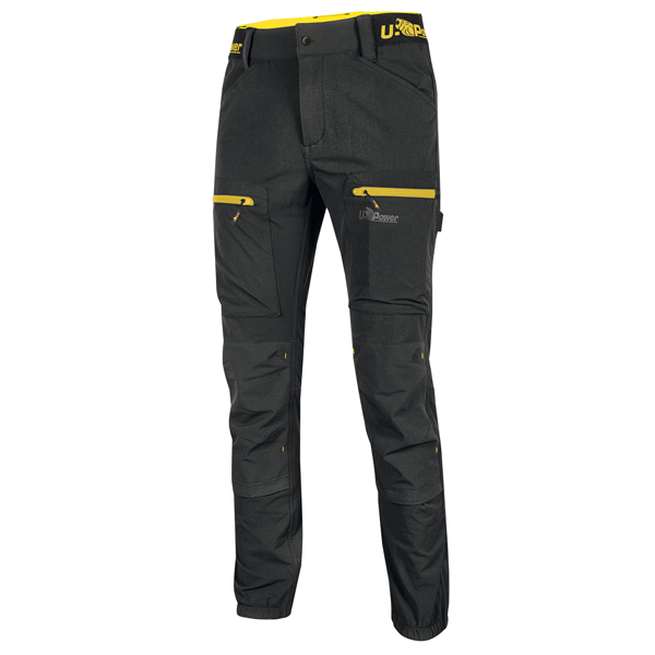 Pantalone Horizon - taglia XXL - nero/giallo - U-power