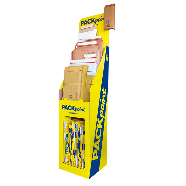 Espositore PACKpoint - con buste per la spedizione - 40 x 40 x