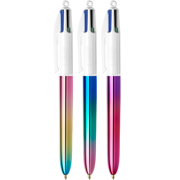 Penna a sfera scatto multifunzione 4 Colours Gradient - 1.0 mm - Bic - conf. 12 pezzi