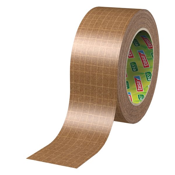 Nastro adesivo Tesapack Eco - paper standard ecoLogo - 50 m x 5 cm - avana - Tesa