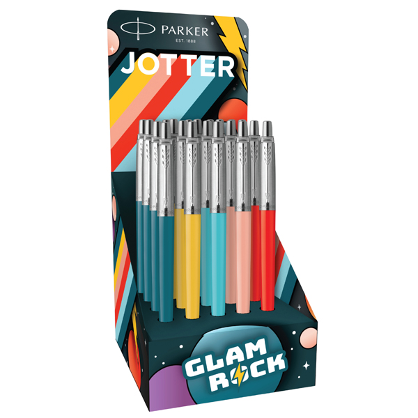 Penna sfera Jotter Original Glam Rock - colori assortiti - Parker - expo 20 pezzi