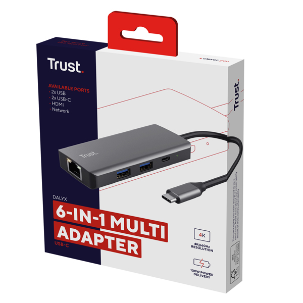 Adattatore multiporta USB-C 6-in-1 Dalyx_Trust