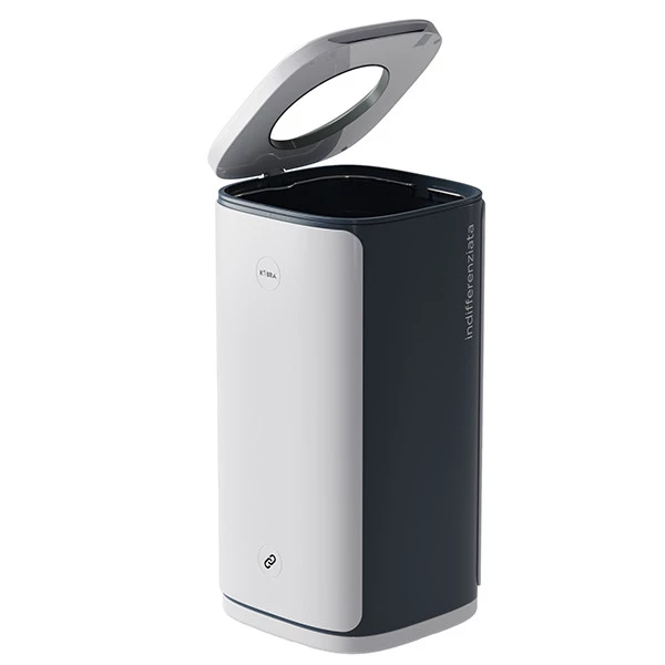 Cestino gettacarte Wastee - per raccolta differenziata - 60 L - Grigio - Kobra