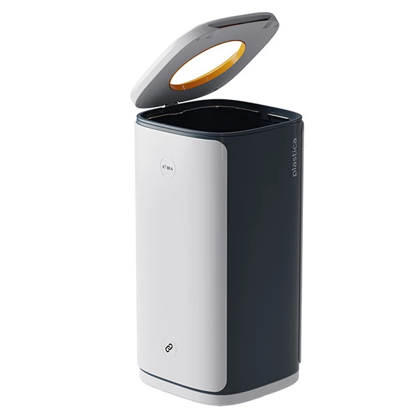 Cestino gettacarte Wastee - per raccolta differenziata - 60 L - Giallo - Kobra