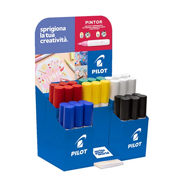 Marcatore Pintor M classic - colori assortiti - Pilot - expo 72 pezzi