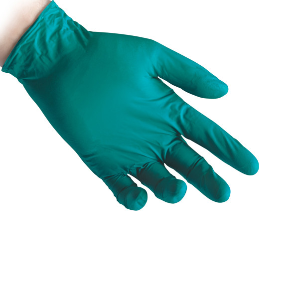 Guanti in nitrile R68 - senza polvere - taglia L - verde - Reflexx - conf. 100 pezzi