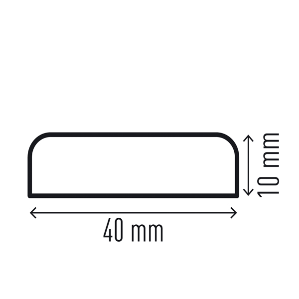 Profilo paracolpi S10 - per superfici - giallo/nero - Durable