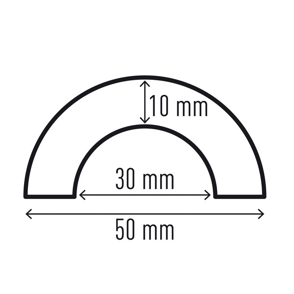 Profilo paracolpi P30 - per superfici tubolari - giallo/nero - Durable