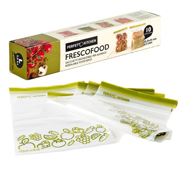 Buste per alimenti FrescoFood - large - 25,5 x 33 cm - Perfetto - conf. 10 pezzi