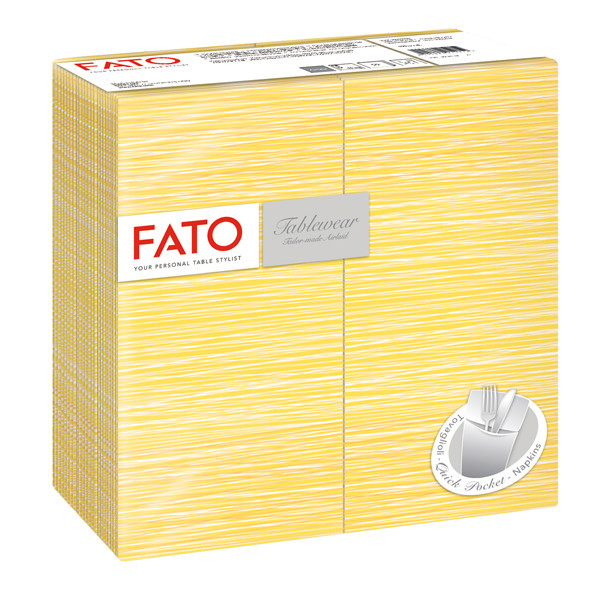 Busta portaposate - linea Millerighe - 40 x 40 cm - mimosa - Fato - conf. 40 pezzi