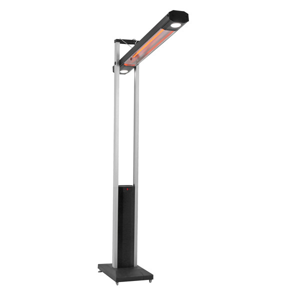 Stufa Tucano - esterno verticale e orizzontale - 2200 W - 53 x 33 x 202 cm - nero/argento - CFG