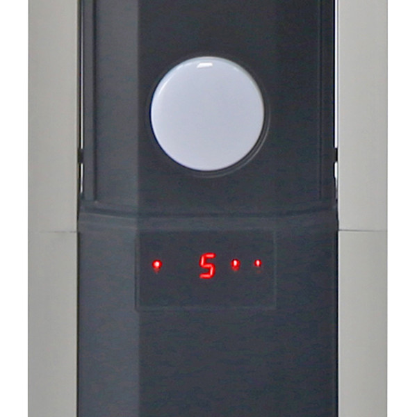 Stufa Tucano - esterno verticale e orizzontale - 2200 W - 53 x 33 x 202 cm - nero/argento - CFG