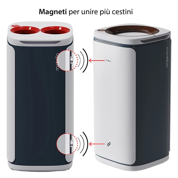 Cestino gettacarte Wastee - per raccolta differenziata - 60 L - Marrone/organico - Kobra
