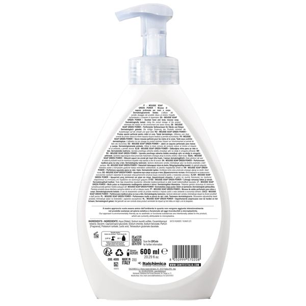 Sapone in mousse Green Power - 600 ml - Sanitec