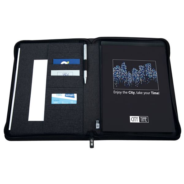 Portablocco Flap - tessuto - nero - A4 - City Time