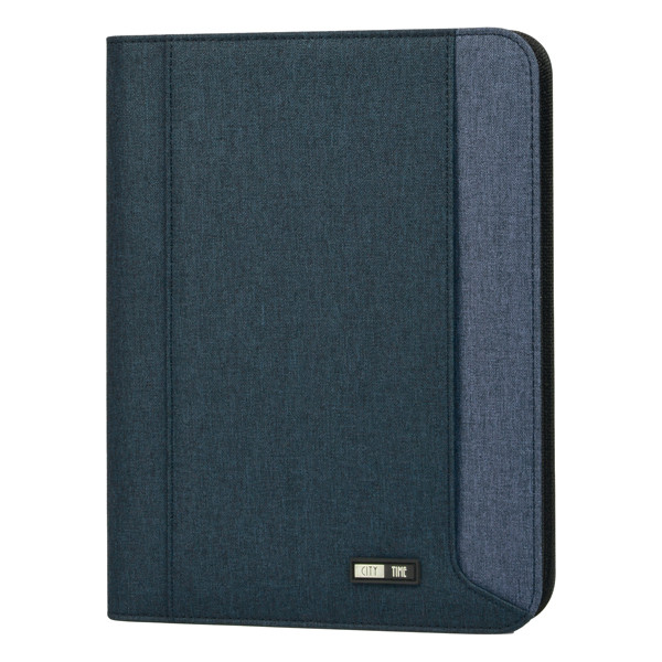 Portablocco Dual - tessuto - blu - A4 - City Time