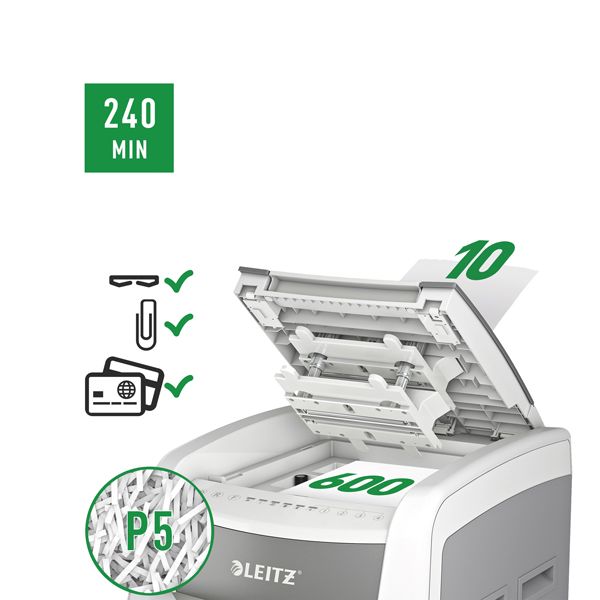 Distruggidocumenti Office Pro Autofeed 600 P5 - automatico - Leitz IQ